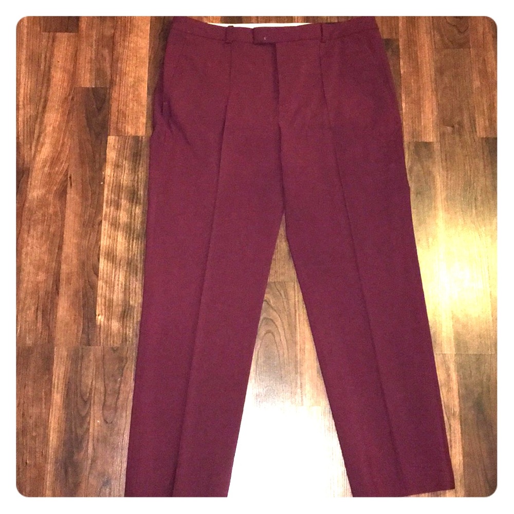 J. Crew Italian wool maroon trousers